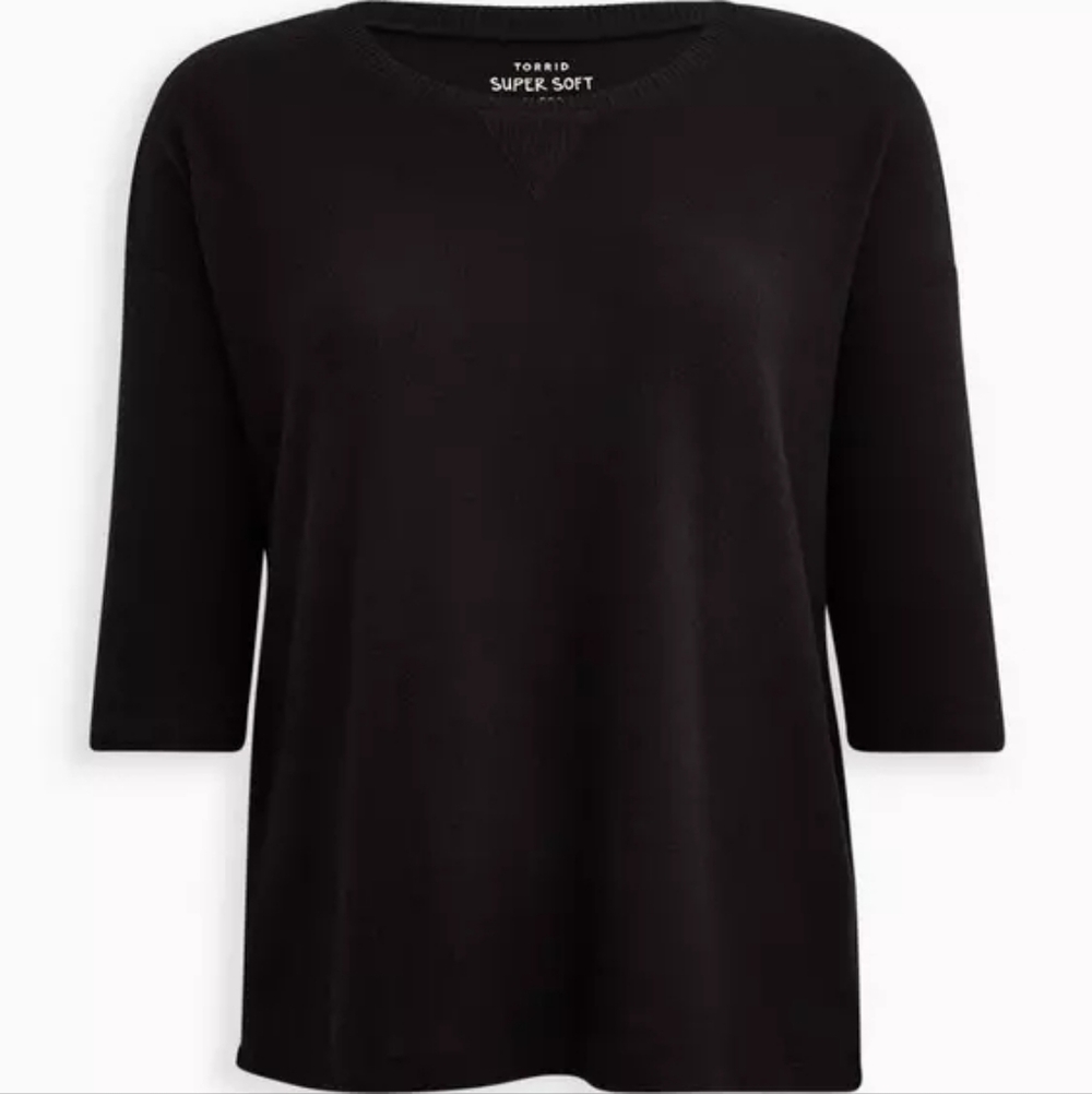 Torrid Super Soft Black Sleep Top